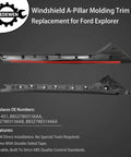 GLEDEWEN windshield A-pillar molding trim kit for Ford Explorer two-piece front outer and inner right passenger side