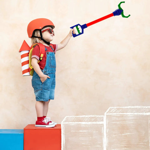 4 Pack Interactive Toy Grabber Claw Robot Arm Reacher Set For Kids, 18 Inch Multicolor Play Tool, Boosts Hand Eye Coordination And Fine Motor Skills While You Play