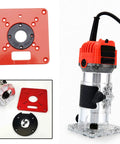Premium Aluminum Router Table Insert Plate For Heavy Rotary Trimming Tools And Woodworking Engraving Gear Built Rock Solid With Smooth Anti Rust Surface with red base and installed router