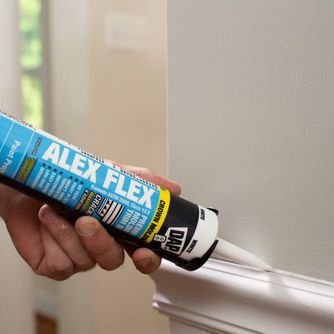 Applying Alex Flex Premium Molding And Trim Siliconized Sealant White 10.1 Oz For Flexible Adhesion And Crackproof Seal