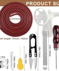 Two Treadle Sewing Machine Belts With 30 Piece Accessories Kit For DIYers And Crafters Including Bobbins Needles Threaders Hemming Clips Awl Scissors And More. size chart
