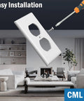Duplex Outlet Covers Wall Plates 50 Pack 1 Gang White Dual Receptacle Faceplates 2.76 x 4.5 Inches UL Listed Easy Install Contractor Pack With Screws Included