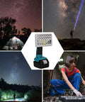 2000 Lumen LED Work Light For 18V LXT Battery, 18W Floodlight For Camping And Emergency, night use and mechanic work