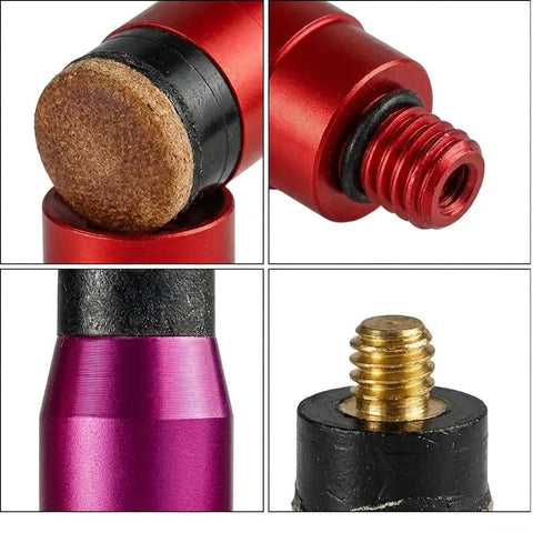 Top Notch 4 Piece Cowhide Tapping Heads Kit With M8 Threads For Hammers To Smooth Out Dents Without Bruising Paint While Staying Lightweight And Super Tough, red and purple heads