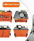 Different views of Built Tough Electric Rebar Bender Cutter, 3000W Hydraulic Steel Bar Bending Machine for 1/4 to 1 inch.