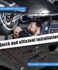 Beefy 8 Piece Car Engine Splash Shield Hardware Kit featuring lower cover pins and bolts being installed for chassis protection.