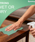 Person using Heavy Duty Cleanroom Wipes Lint Free Cloths Jumbo Roll Extra Absorbent Towels Green 12 By 10 Inches 500 Count for cleaning