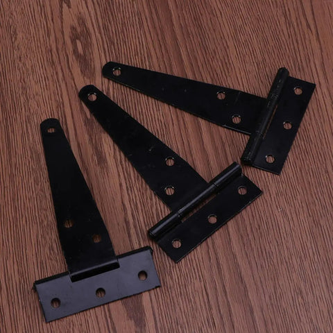 12 Pack 4 Inch T Shape Hinges Built To Last Heavy Duty Rustproof Iron Gate And Door Hardware With Six Screw Holes Flexible Quiet Open