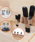 Amazon Basics 20-piece steel spring clamp set with PVC-coated tips; black and silver, includes 3/4-in and 1-in clamps.
