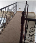 Top Shelf Bronze Wrought Iron Balusters 25 Pack 95Cm Height Anti Rust Railing Spindles For Deck Stair Posts And Porch Banister Columns No Sweat Quick Diy Refresh on a modern staircase.