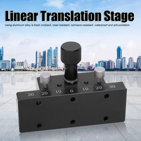 High Precision Linear Translation Stage 30x50mm Aluminum Sliding Table With Manual Rack And Pinion Rail for fine positioning