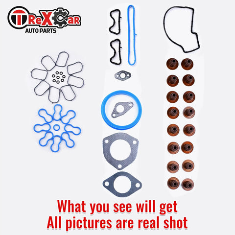 Beef Up Your Dodge 5.7L Hemi With This Complete Overhaul Kit Including Camshaft Timing Chain Oil Pan Gasket And Lifter Set For 2009 To 2016 Models Ready For Ram 1500 And 2500 showing gaskets and valve seals
