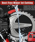No Nonsense Tough As Nails Dual Blade Concrete Wall Groover And Demolition Saw With Wet Cooling System showing water jet cutting feature.