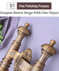 European Style Antique Brass Door Handle For Cabinets Bedrooms Offices And Garages Sliding Doors Solid Brass Durability
