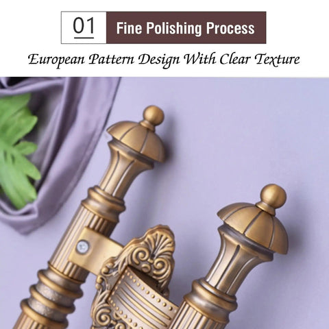 European Style Antique Brass Door Handle For Cabinets Bedrooms Offices And Garages Sliding Doors Solid Brass Durability
