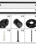 Kick Up Your Safety Game With This Heavy Duty Wall Handrail 3 Feet Long parts including pipe and brackets for installation.