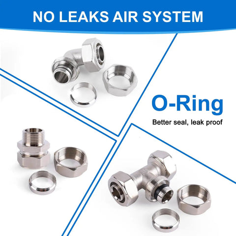 Heavy Duty 3/4 Inch Shop Air Line Kit With 100, 200, And 300 Foot Runs, HDPE Aluminum Piping, corrosion-resistant fittings
