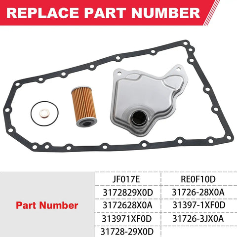 Transmission Filter And Oil Pan Gasket Kit For Nissan Altima Maxima Quest Murano Pathfinder Infiniti QX60 Direct Fit Easy Install