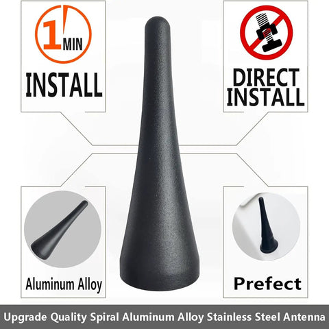 3.8 Inch Aluminum Antenna Mast Replacement For Mustang 2010-2014, Transit 2013-2022, Lincoln MKZ 2013-2019, Ford