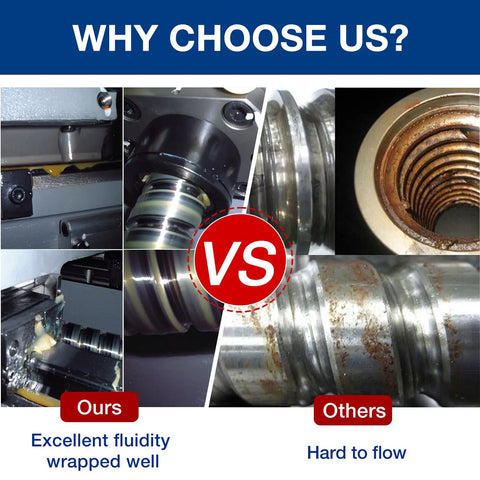 Comparison of FS2 7 Beefy Heavy Load Grease 700ml Bellows Cartridge and competitor grease performance on machinery