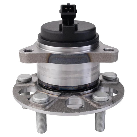 Rear Wheel Bearing And Hub Assembly Set Dual Rear Hubs For 2019 2020 Hyundai Elantra GT N Line, 2019 2021 Veloster, And 2020 2021 Kia Forte GT - 2 Piece Replacement Kit For Driver And Passenger Sides, close-up view