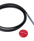 Heavy Duty 10 Ft PTO Cable Control Assembly Features Dead Nuts Durability And Slick Push Pull Shift Premium OEM Replacement for Chelsea 660 680 Series Power Take Off Units, black cable with steel core.