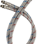 40 Inch Braided Stainless Steel Faucet Supply Hoses Dual Pack With 3 By 8 Inch Female Compression To M10 Male Connectors