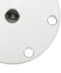 Smooth Operator 8mm Flange Shaft Coupling With Universal Aluminum Mounting Hub And Precision Motor Guide close-up of aluminum flange with holes for secure mounting