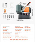 VEVOR low-profile magnetic drill press by Amazon, 1300W, 1.4 in bore, Weldon 3/4 in shank