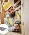 Worker using drill with 100 Pack M3 X 40mm Socket Head Cap Screws Kit In 304 Stainless Steel visible, ideal for DIY and hardware projects