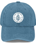 Front view of Cyan Blue Lightweight Unisex Cap For Women And Men Breathable Everyday Hat For Hiking Fishing Running Travel