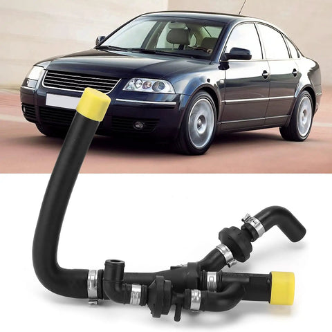 Universal Silicone Vacuum Check Valve Breather Hose Kit For Turbo Engine EA113 B5 B6 Models High Temp Reinforcement Stops Oil Vapor Backflow, black hose
