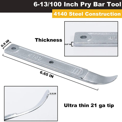 4140 Pry Tool Kit For Car Trim Removal Quick Pop Out Mighty Miniature Portable Multitool with dimensions and steel construction