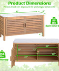Outdoor Patio Storage Cabinet With Faux Marble Top Two Door Acacia Wood Console Sideboard dimensions and weight details