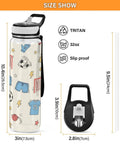 Size dimensions of 32 Oz Tritan Sports Water Bottle For Gym, Running, Hiking And Travel, BPA Free, Leakproof, with sports design