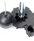 Pedestal Sump Pump With Top Mounted Float Switch, Handles 3/8 Inch Solids, 1-1/2 Inch FNPT Discharge, 115V Capacitor Motor, Black Finish base view