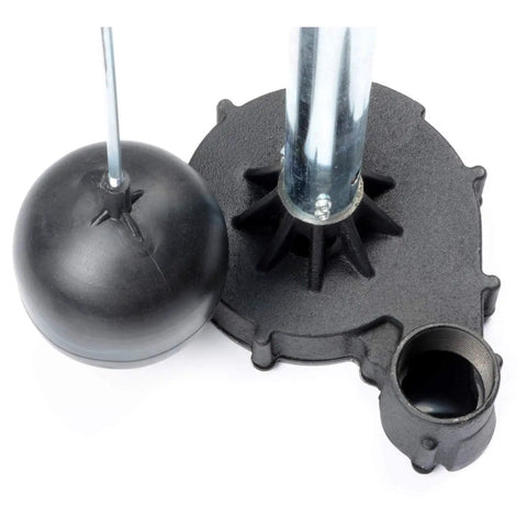 Pedestal Sump Pump With Top Mounted Float Switch, Handles 3/8 Inch Solids, 1-1/2 Inch FNPT Discharge, 115V Capacitor Motor, Black Finish base view
