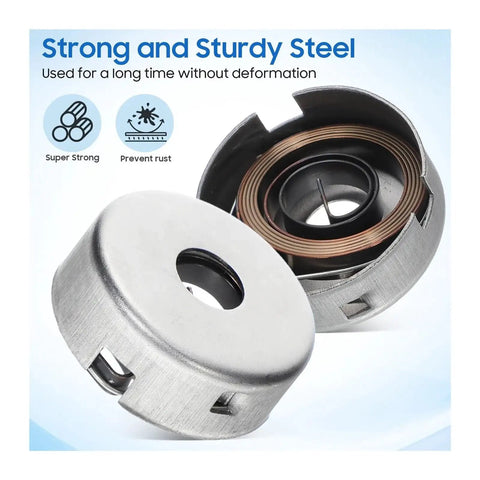 Set Of One Heavy Duty Steel Drill Press Return Spring. Precision engineered metal coil assembly for bench tool.