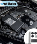Top Shelf Universal Fan Mounting Kit Featuring Push Through Radiator Cooling Fan Straps And Heavy Duty Installation Bolts Clips Springs Foam Pads For Every Rig displayed in engine bay.