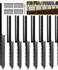 Heavy Duty Fence Post Repair Kit Featuring Rock Solid Steel Anchors And Beefy L Shaped Stakes for fence repair with stakes and screws.