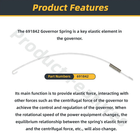 Throttle Linkage And Mechanical Governor Linkage And Governor Spring 3 Piece Set For Briggs And Stratton Engine Control Assemblies 691840 691841 691842 31P777 0299 E1 Replacement Kit, 691842 spring