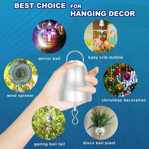 Hand holding Wind Spinner Motor With Remote Control And Timing 1 To 30 RPM Disco Ball Motor Battery Operated with decor options