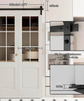 Bi Fold Barn Door Hardware Kit For Two Doors With Low Ceiling Roller System Lite Version Fits 24 Inch Bifold Doors No Door Included