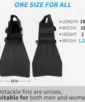 Super Comfy Lightweight Fishing Float Tube Fins With Tough Abrasion Resistant Adjustable Buckle Swim Flippers One Pair Black