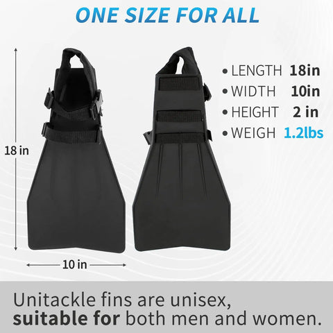 Super Comfy Lightweight Fishing Float Tube Fins With Tough Abrasion Resistant Adjustable Buckle Swim Flippers One Pair Black