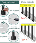 Installation guide for Interior Wrought Iron Stair Handrails With Rust Resistant Nano Coating and Secure Safety Grab Bars.