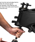 Beefy Universal Steering Neck Bearing Race Puller For 1-1/8 Inch To 2-5/8 Inch ID Races in use on motorcycle part