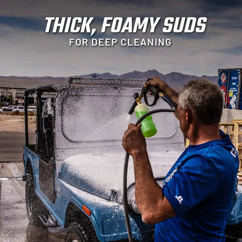 Off Road Wash 64 Oz And Pressure Washer Foam Cannon Bundle For ATV UTV Dirt Bike Jeep And Truck, Beast Mode Foaming Shampoo For Heavy Mud And Dirt Removal Built Tough For Rugged Trails on Jeep