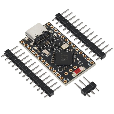 4Pcs Nrf52840 Pro Micro Development Board With Bluetooth 5.0 And Usb C Wireless Charging Module For Diy Electronics And Iot Maker Projects Featuring Arm Cortex M4F Processor, showing USB-C port and pin headers.
