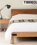 Heavy Duty Bulletproof Black Mending Plates For Wood Furniture And Fence Fixes, double wide steel brace visible on bed frame.